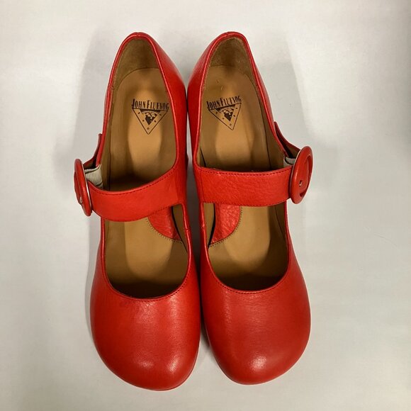 *BRAND NEW* Fluevog S/S 2014 Sopranos CAREY Mary Janes, Tomato Red, Size 9! HAWT - Picture 2 of 15